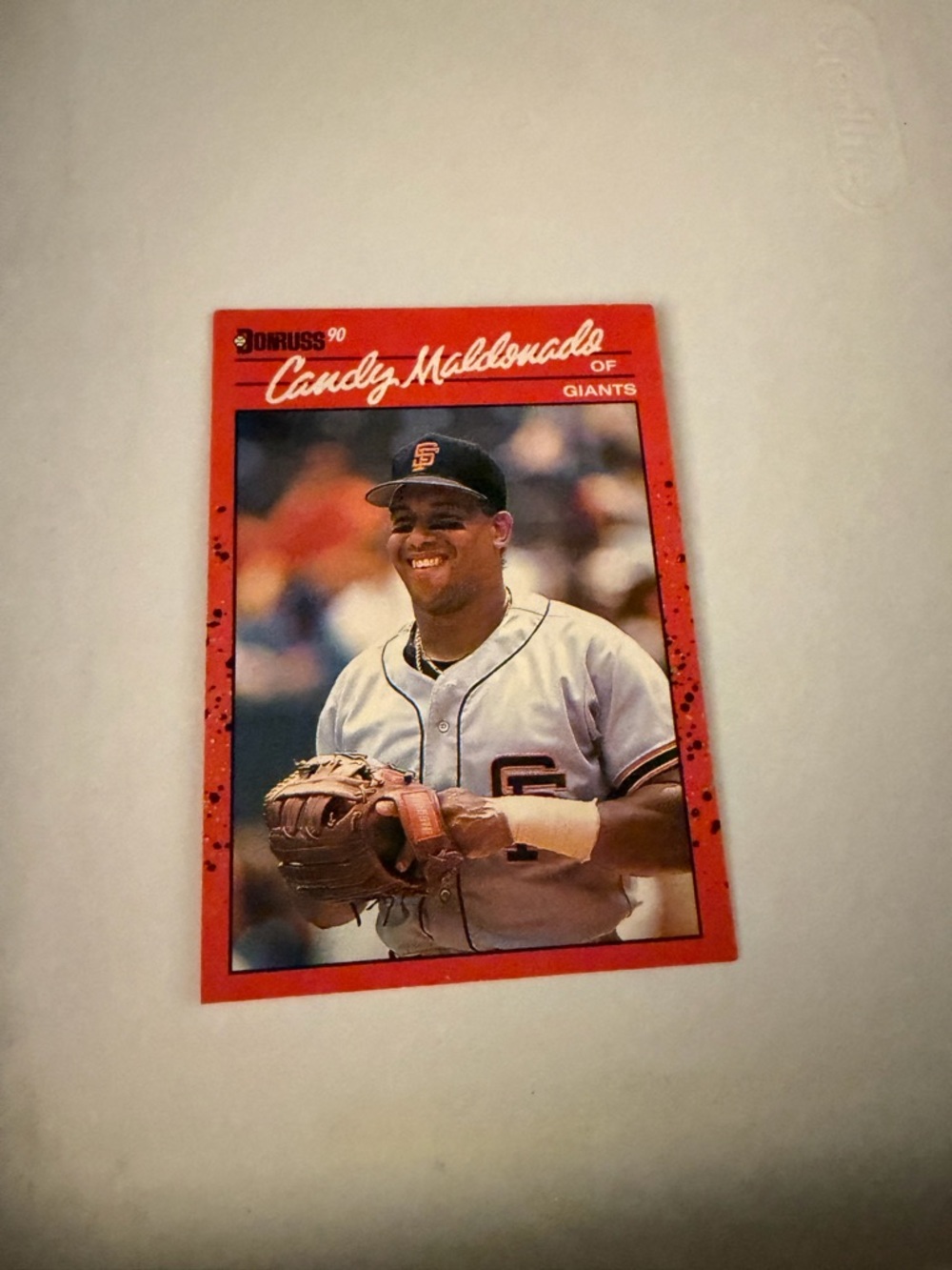 1990 Donruss Candy Maldonado giants baseball card